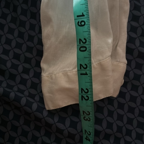 PART TWO | 100% Linen Top Women’s Short Sleeve Blouse in light pink Size L - Picture 8 of 13